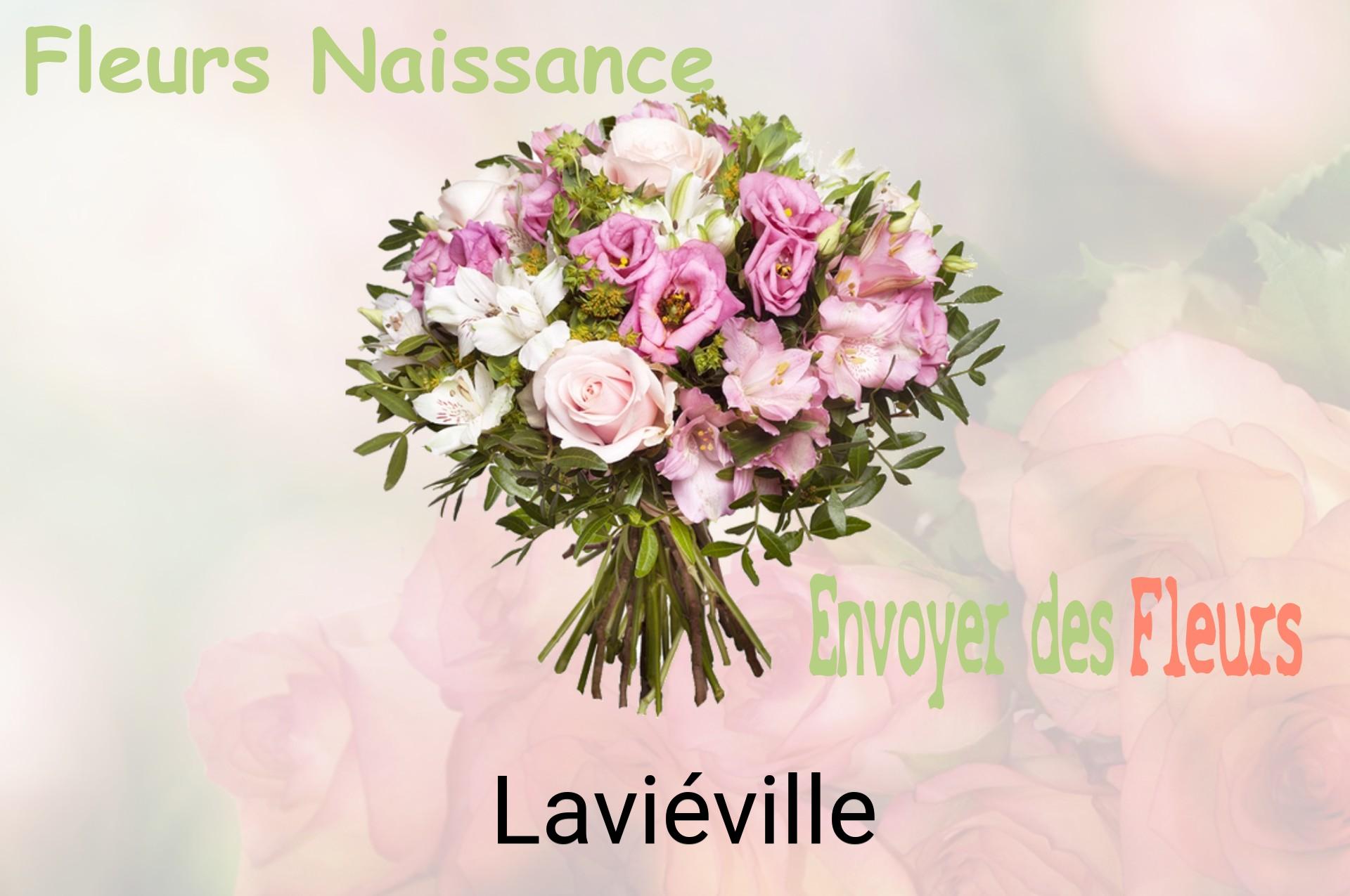 Bouquet de fleurs de naissance livré à Laviéville