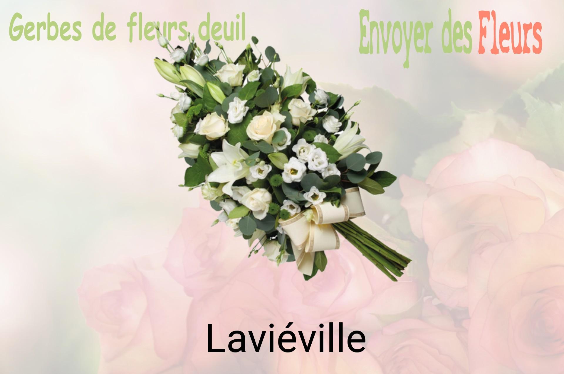 Gerbe de fleurs de deuil livrée à Laviéville